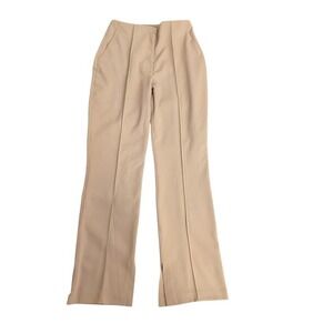 TOPSHOP Flare Leg Split Hem Trousers Pants High Waist Size US 6